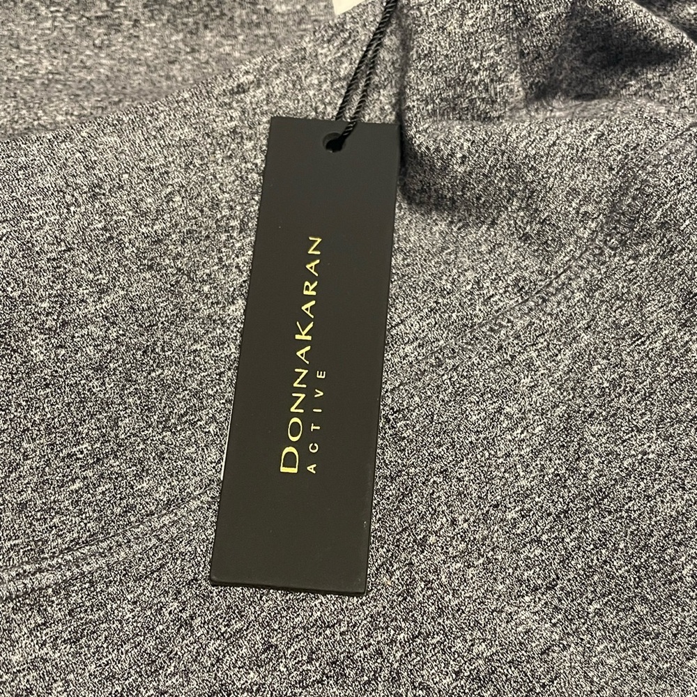 DONNA KARAN ACTIVE LEGGINGS PANTS ANKLE WOMEN CUT OUT BACK COLOR GREY SIZE LARGE - Picture 14 of 14
